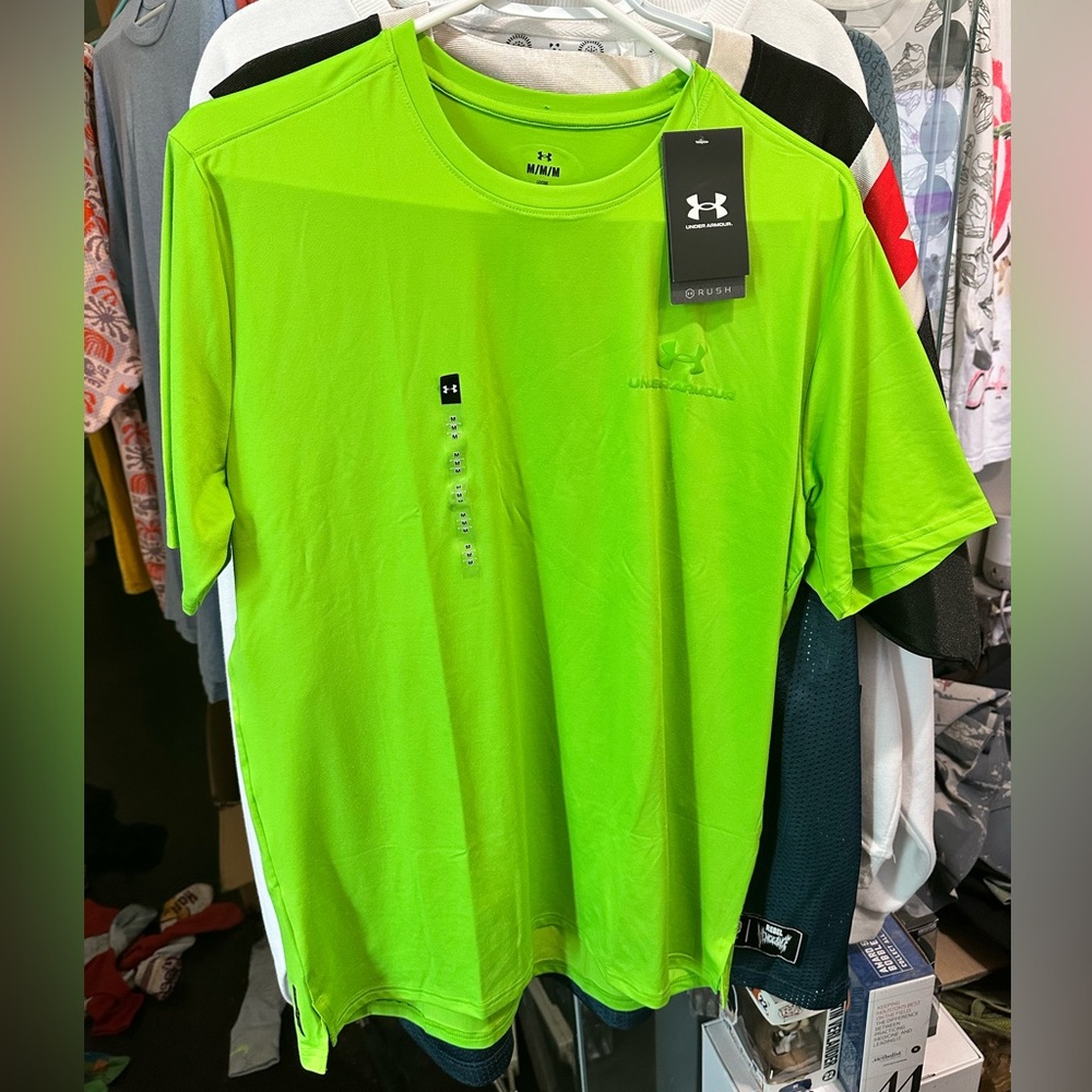 NWT Under Armour Men's UA Vanish Energy Rush SS T-Shirt - Neon Green